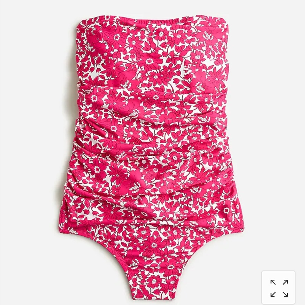 NWT J.Crew Ruched One Piece Swimsuit in Blushing Meadow - SIZE 22